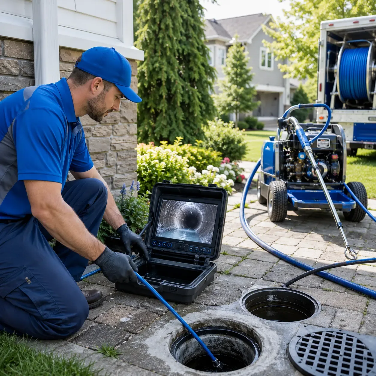 Outdoor drain cleaning professionals serving New Boston, NH