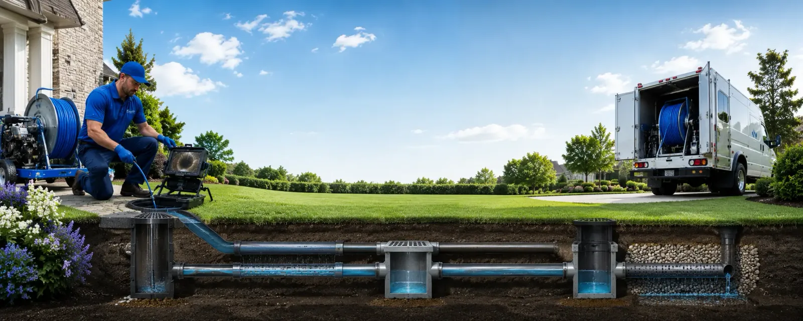 Outdoor drain cleaning information for New Boston, NH
